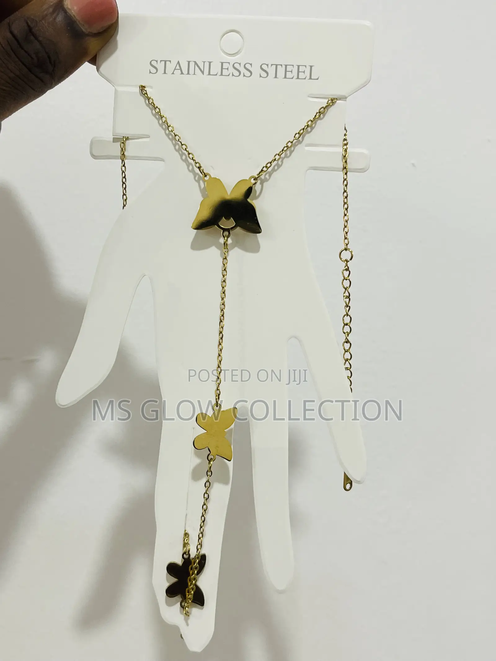 Stainless Steel Butterfly Hand Harness Bracelet
