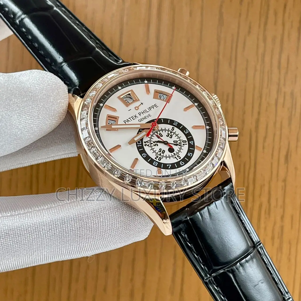 Patek Philippe Quality Luxury Iced Face Automatic Engine Wristwatch