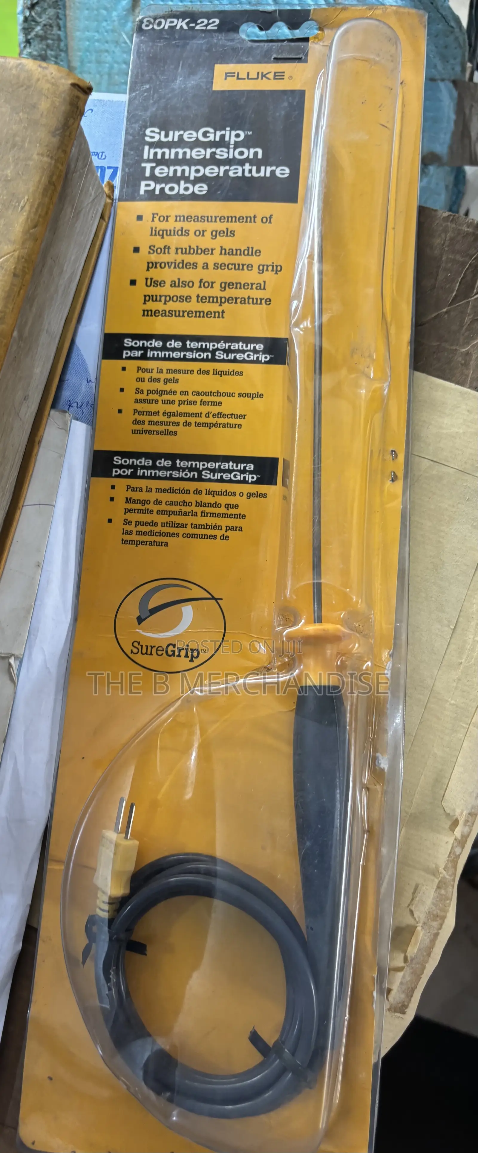 Fluke 80pk-22 Suregrip Immersion Temperature Probe