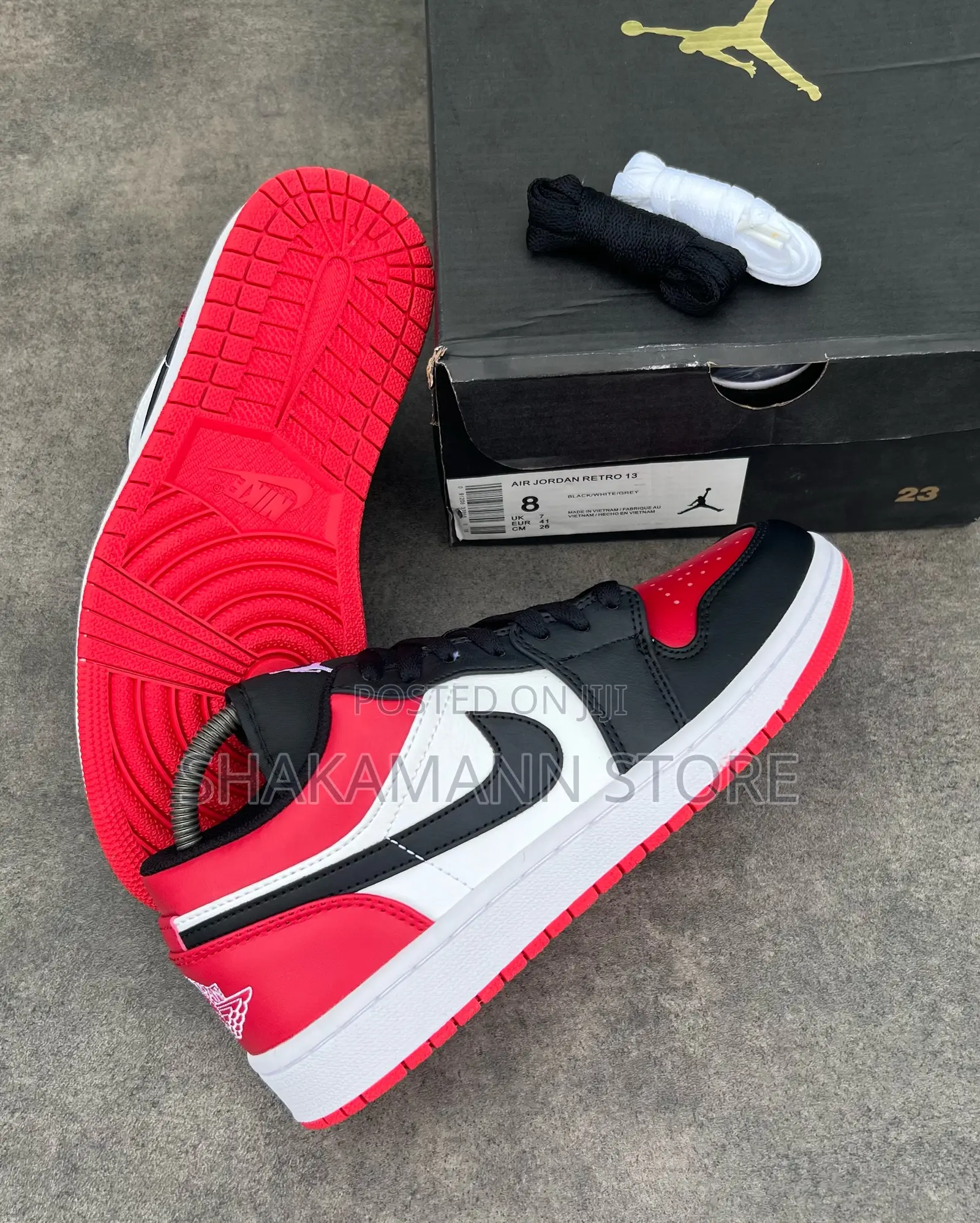 Original Air Jordan 1 Low Red Toe/ Black Luxury