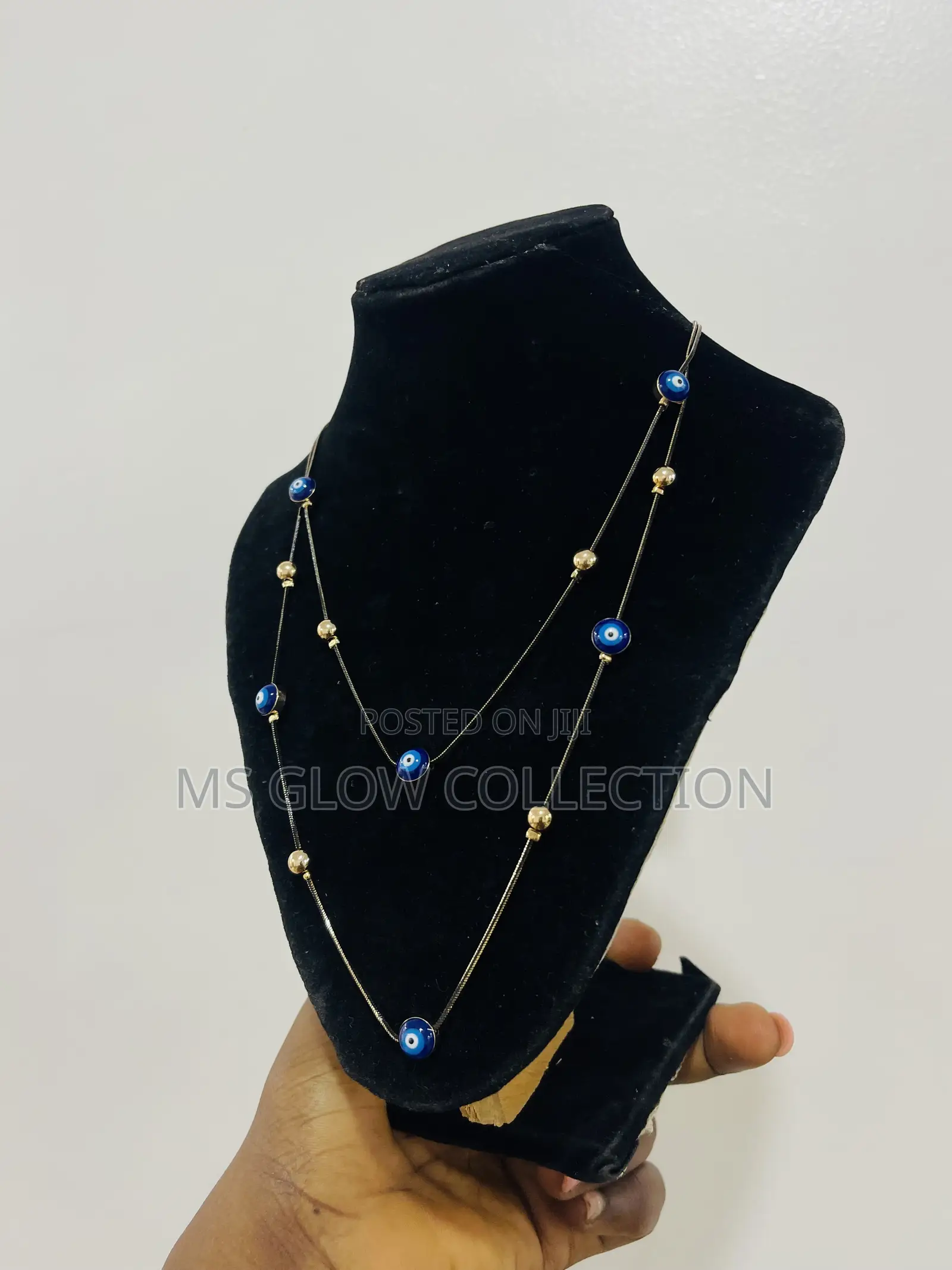 Trendy Blue Evil Eye Protection Necklace (Layered)