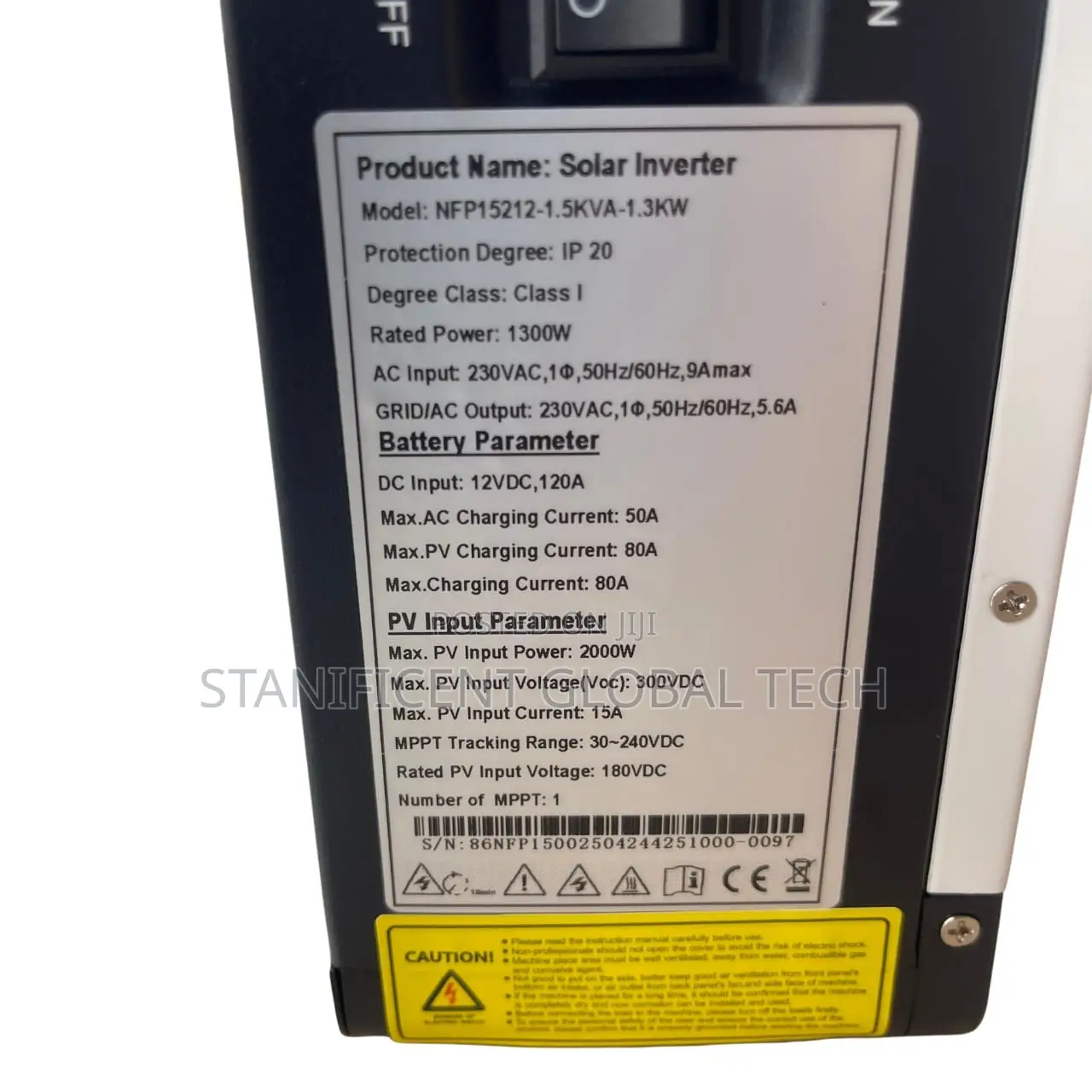 Kartel 1.5kva/1.3kw/12v Hybrid Inverter (Mppt Input Power: 2000w)
