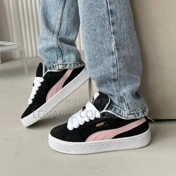 Puma Suede Xl Sneakers — Black / Whisp of Pink