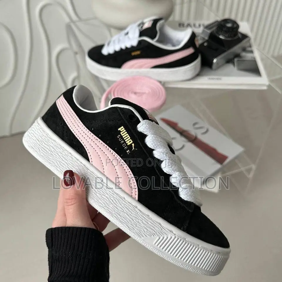 Puma Suede Xl Sneakers — Black / Whisp of Pink
