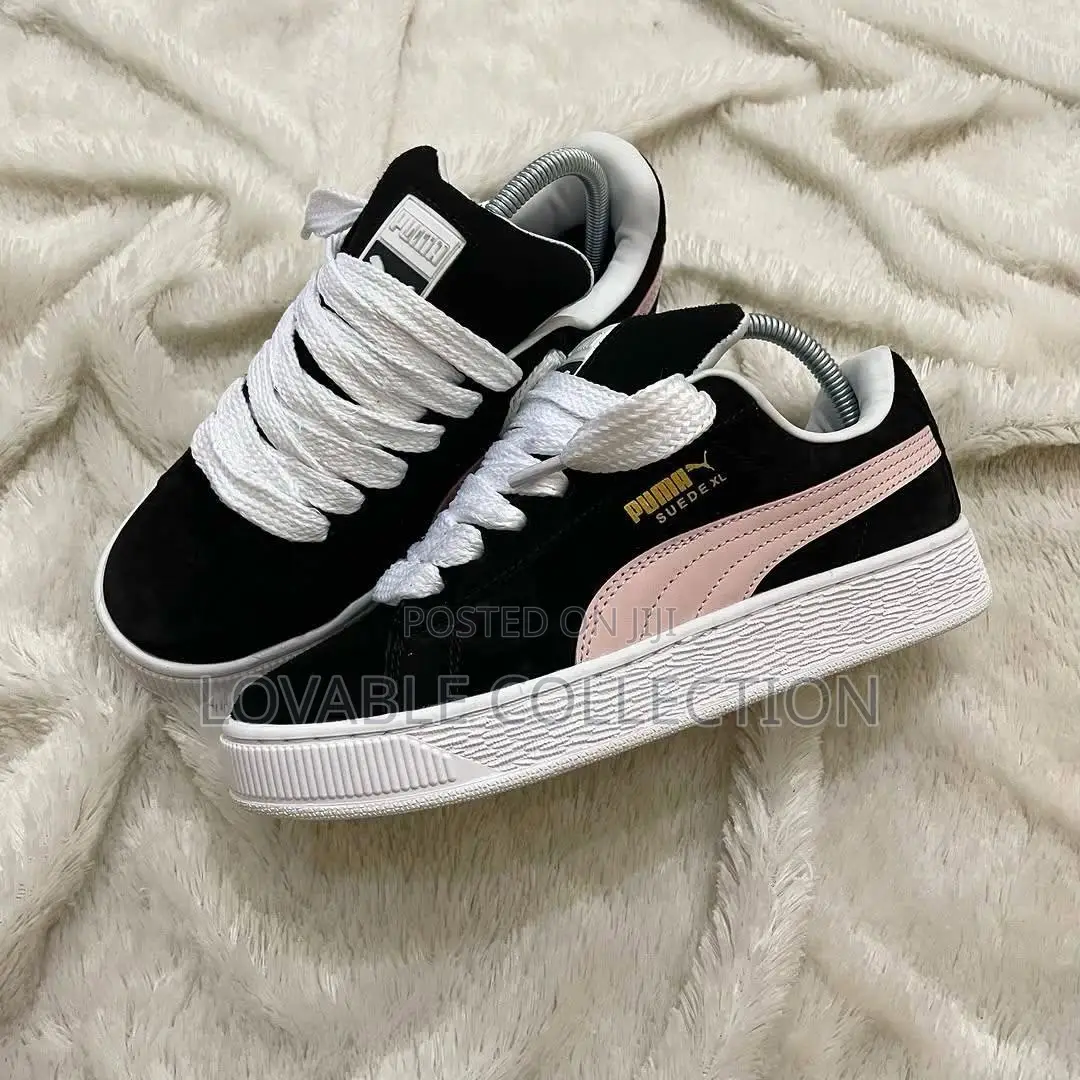 Puma Suede Xl Sneakers — Black / Whisp of Pink