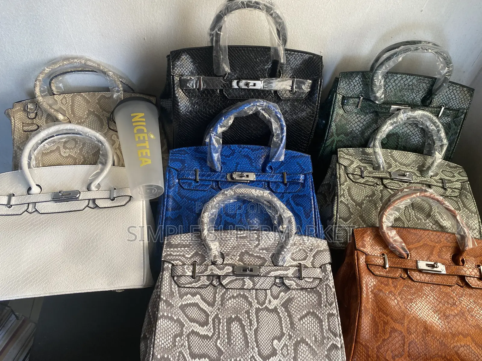 Luxury Ladies Handbag Crocodile Skin