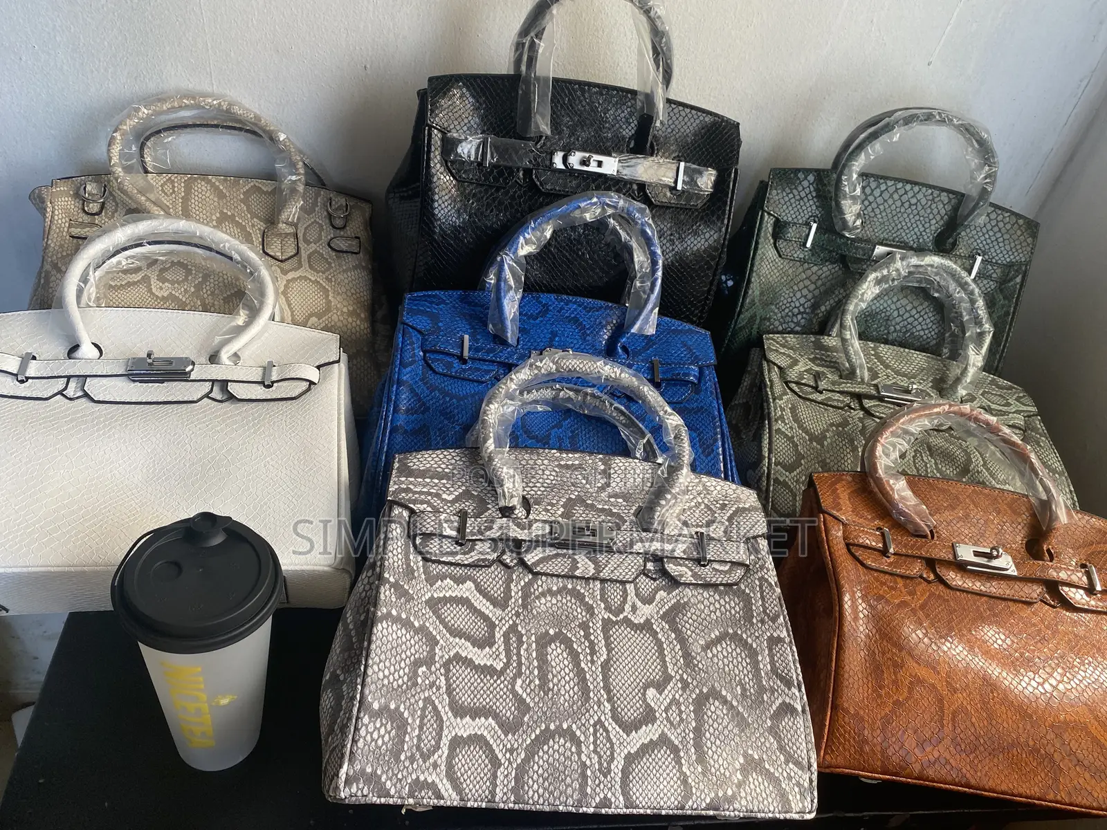 Luxury Ladies Handbag Crocodile Skin