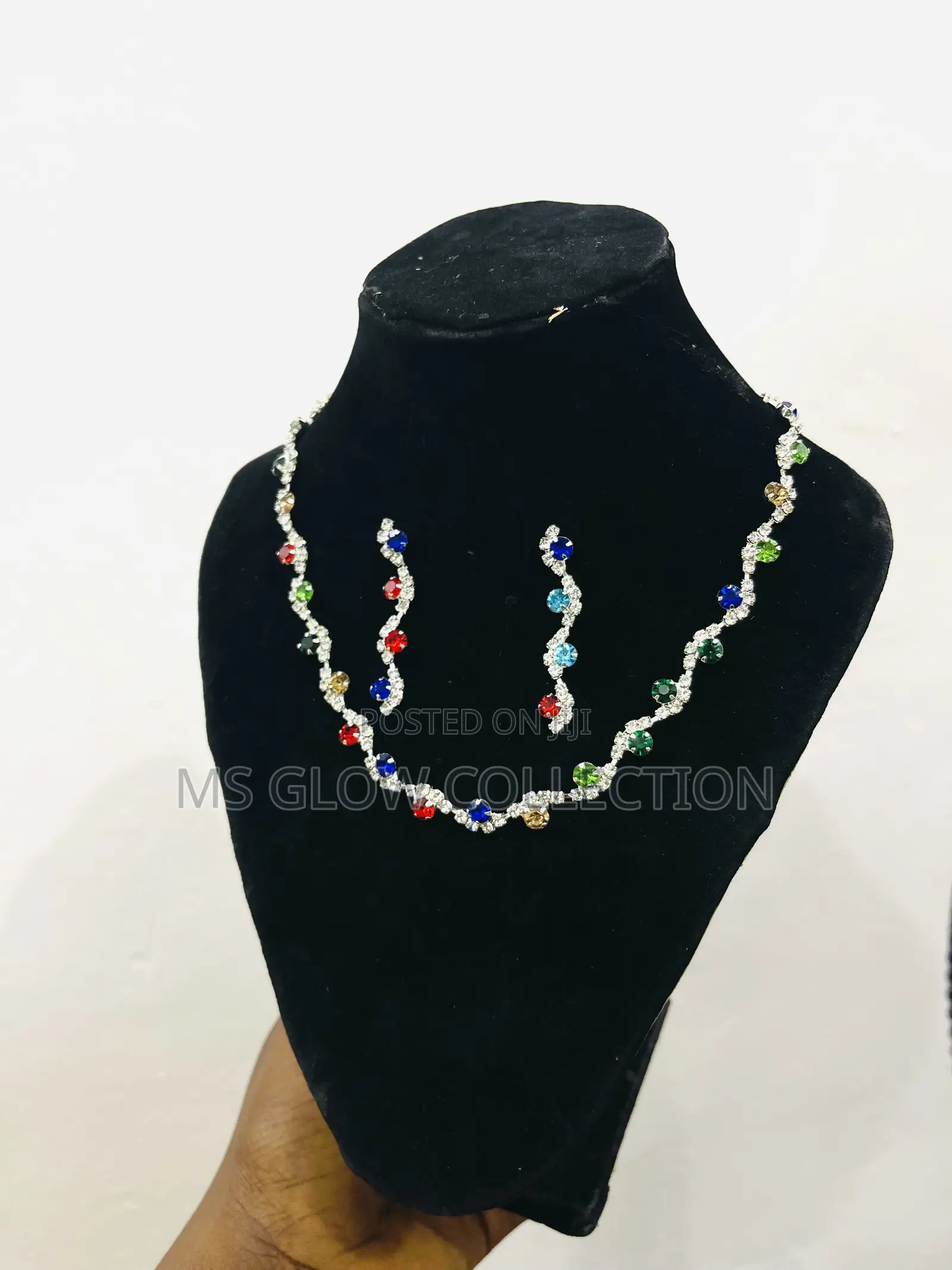 Luxury Crystal Necklace Earring Set