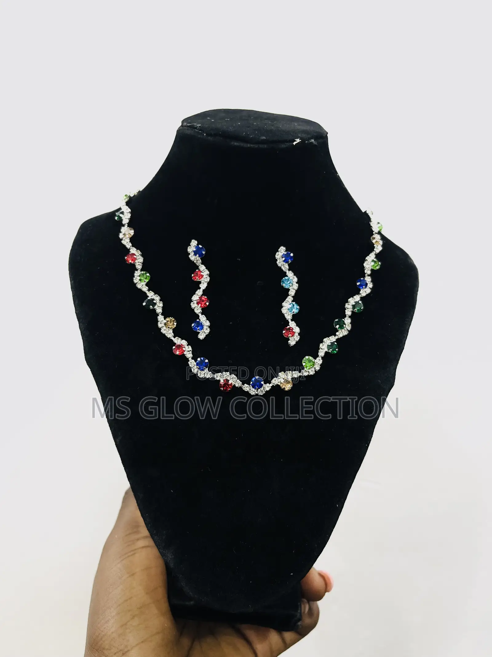 Luxury Crystal Necklace Earring Set
