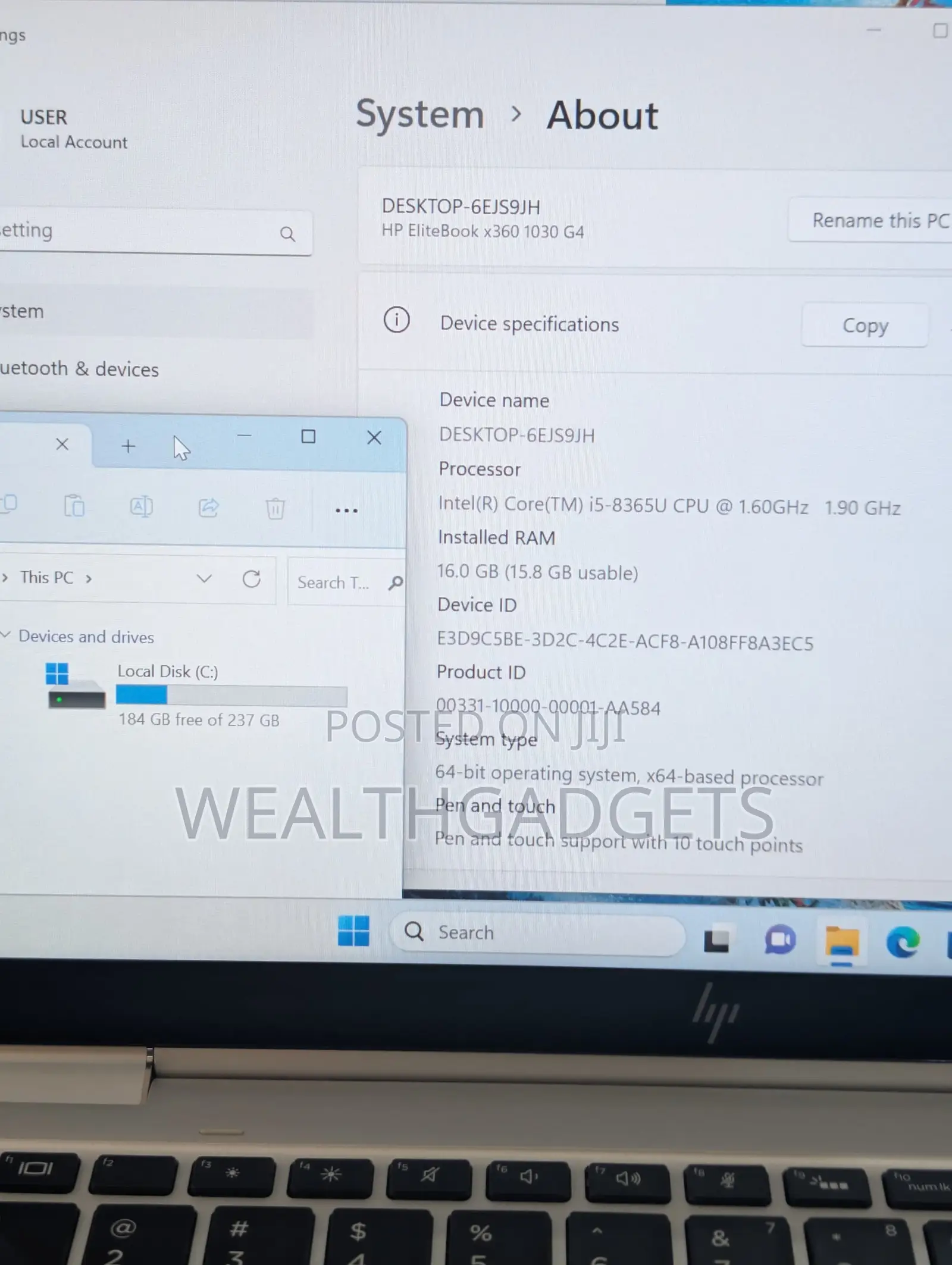 Laptop HP EliteBook x360 1030 G4 16GB Intel Core i5 SSD 256GB