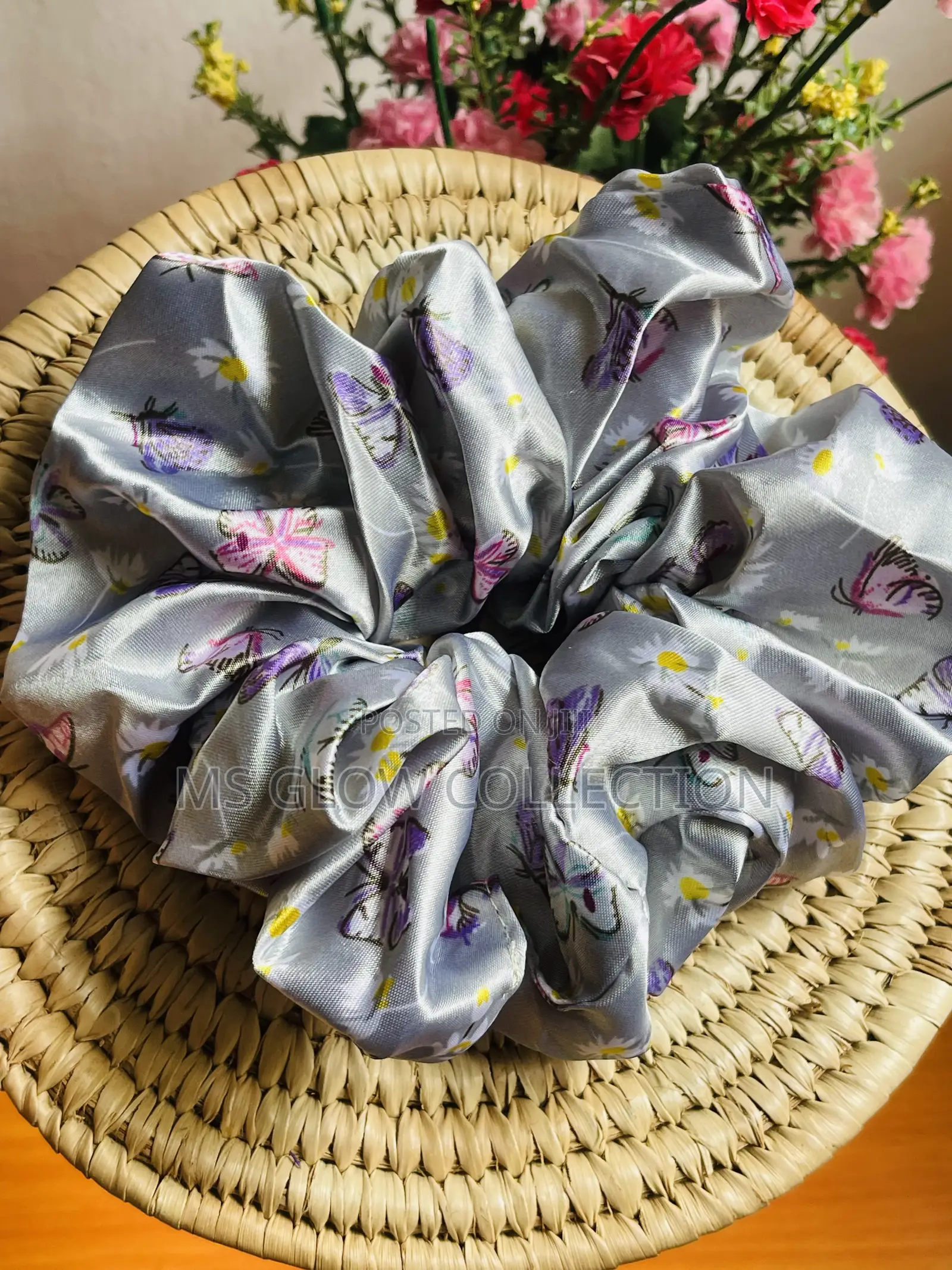 Butterfly Satin Scrunchies