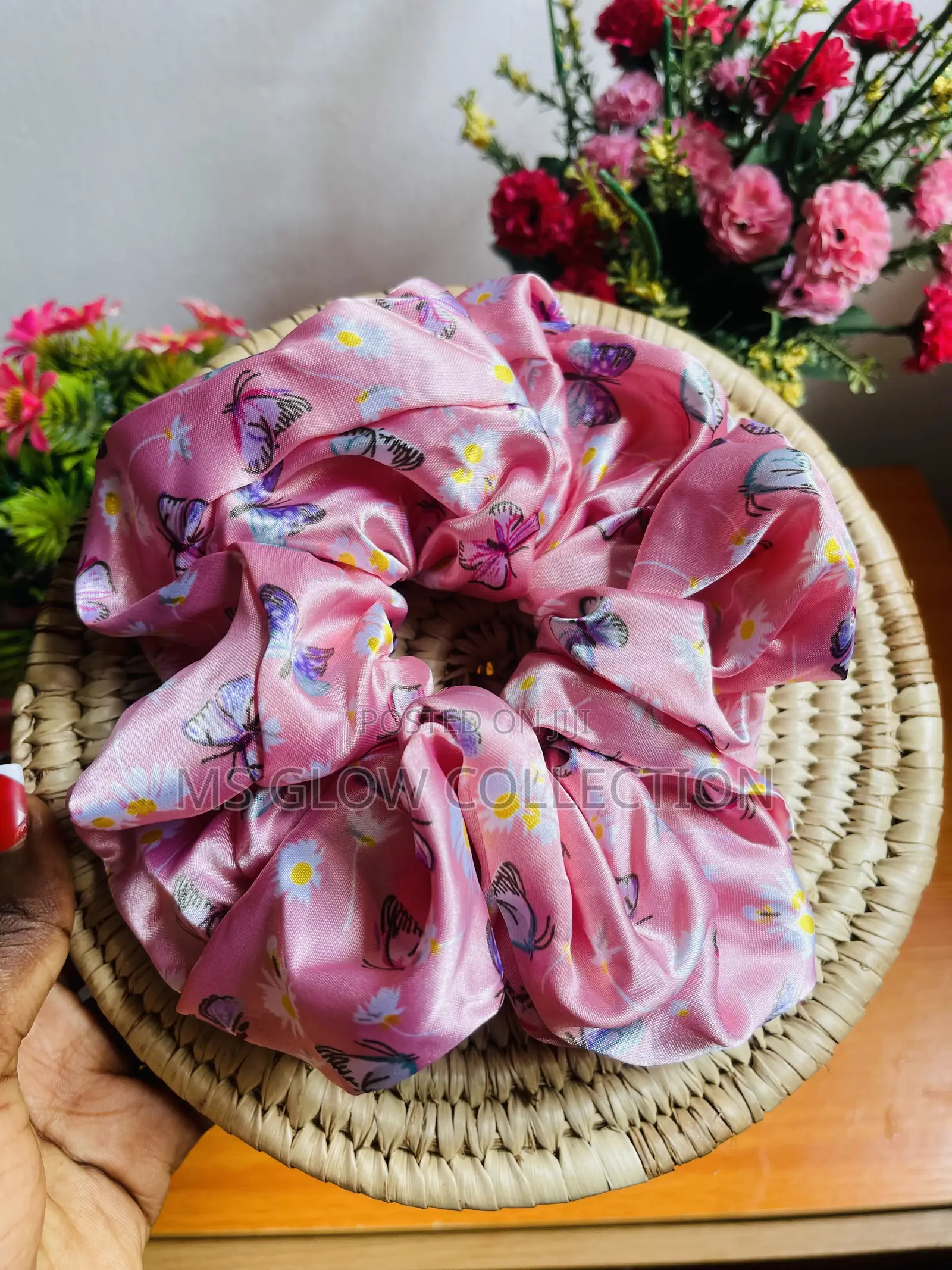 Butterfly Satin Scrunchies