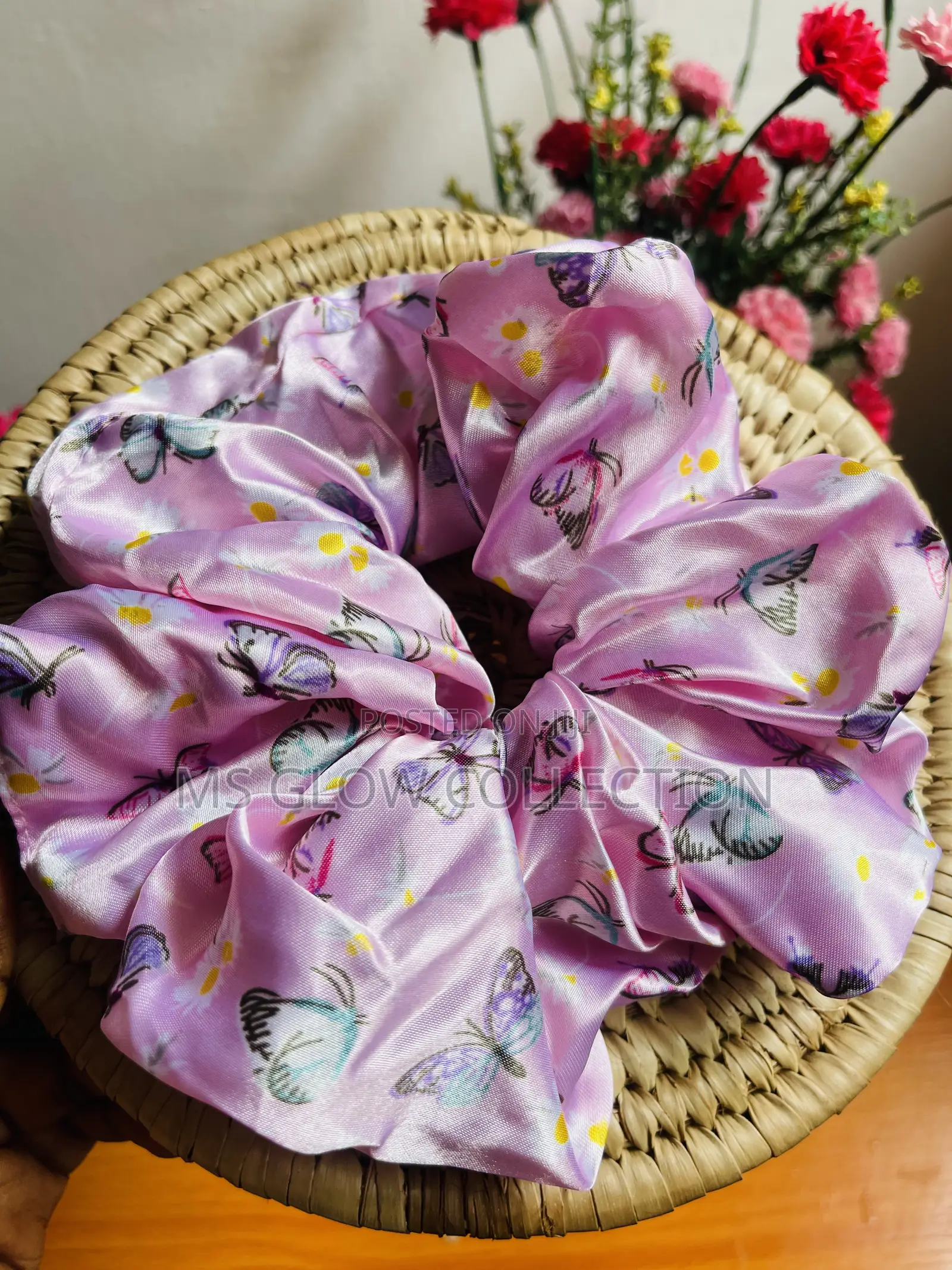 Butterfly Satin Scrunchies