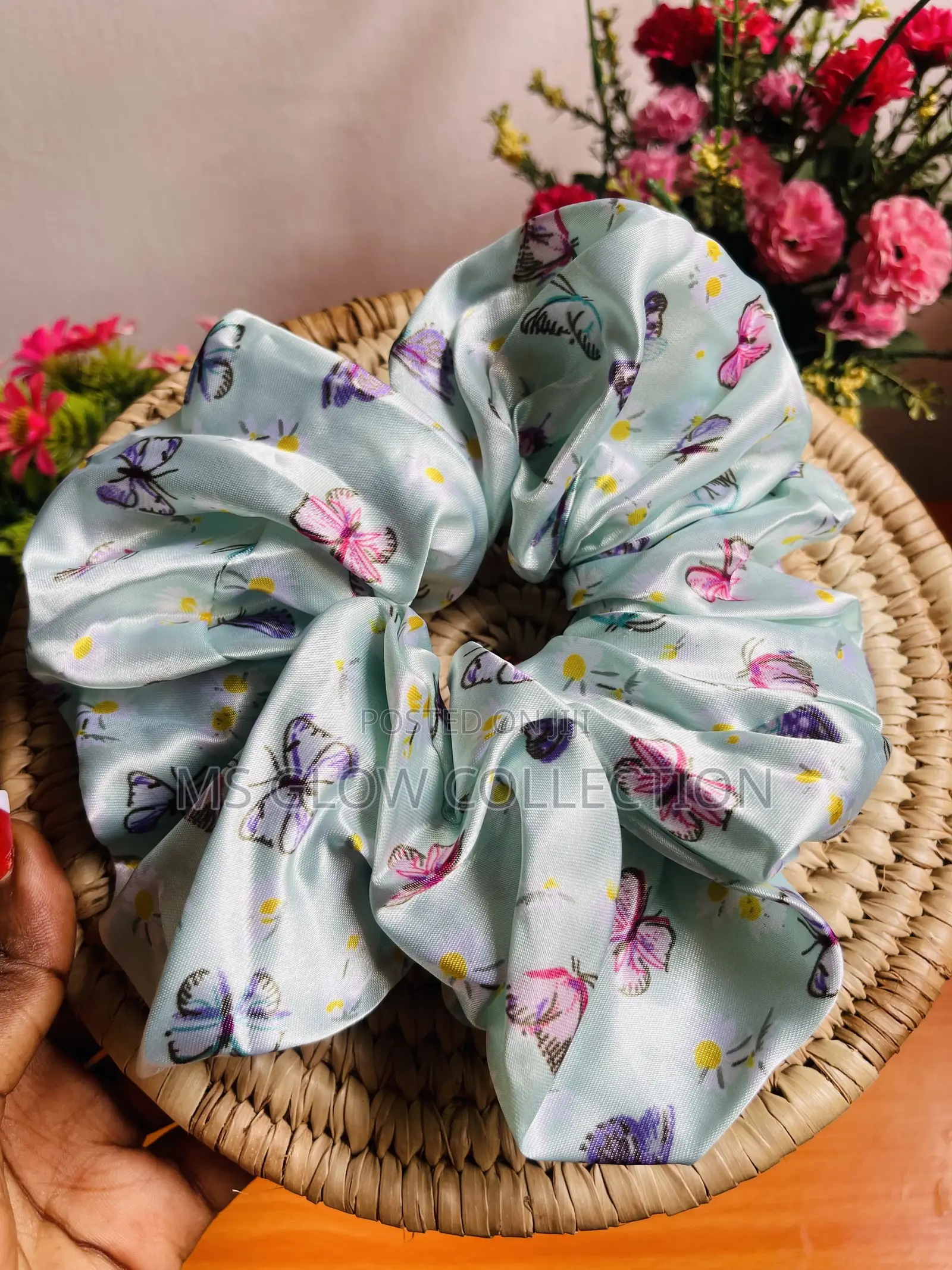 Butterfly Satin Scrunchies