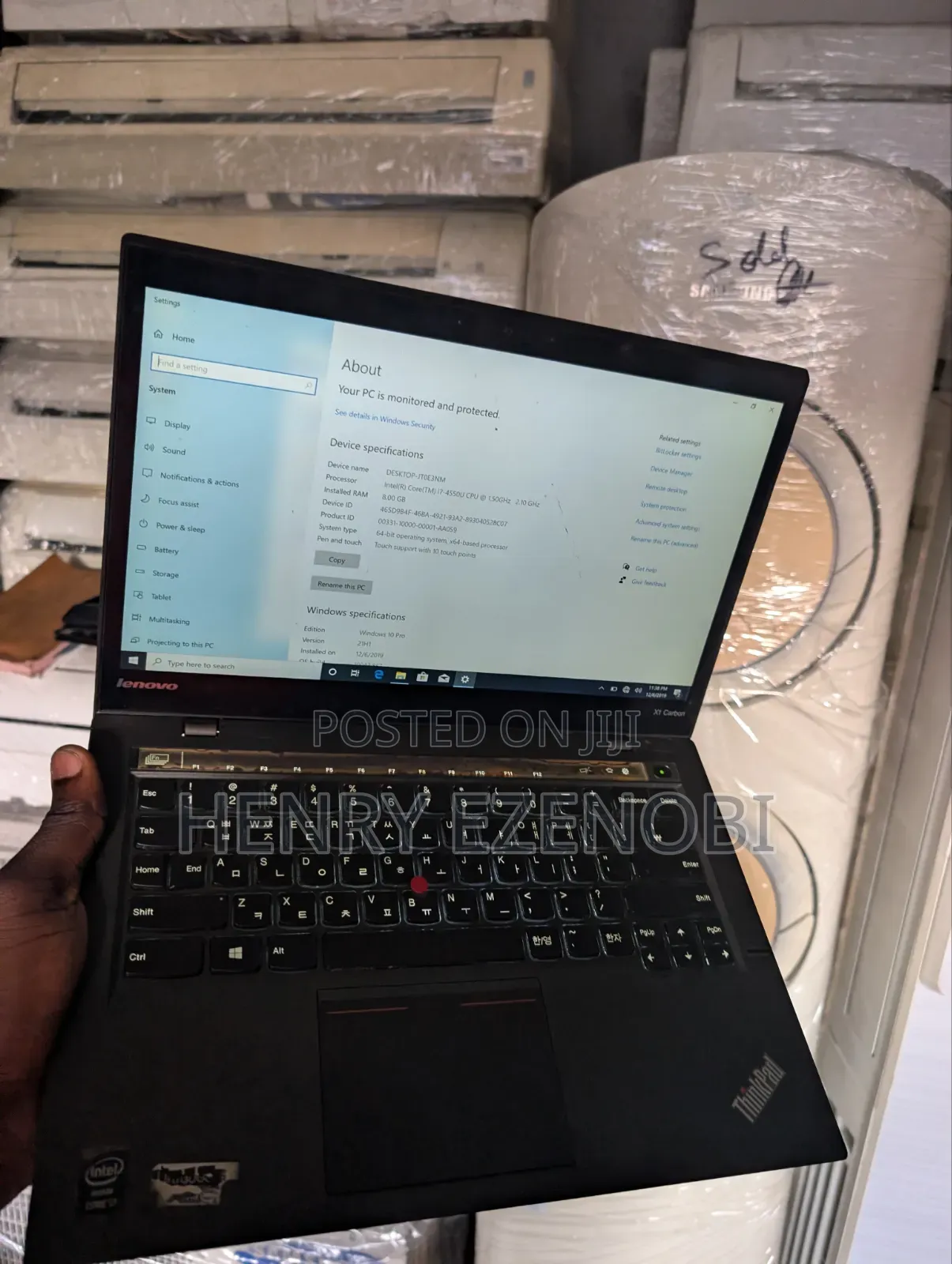 Laptop Lenovo ThinkPad X1 Carbon 8GB Intel Core i7 SSD 128GB