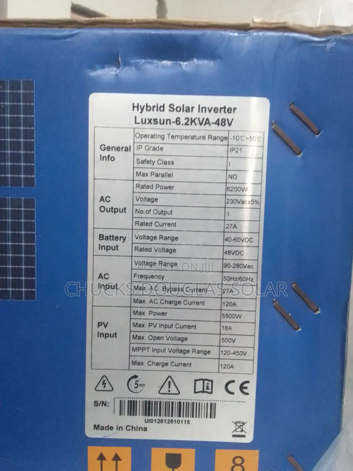 Luxsun 6.2kva 48v Hybrid Inverter