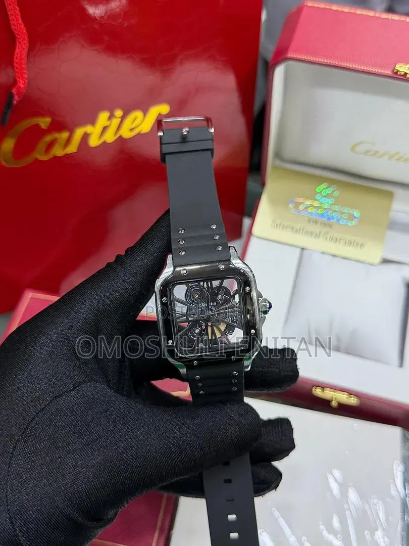 Cartier Skeleton Rubber Watch