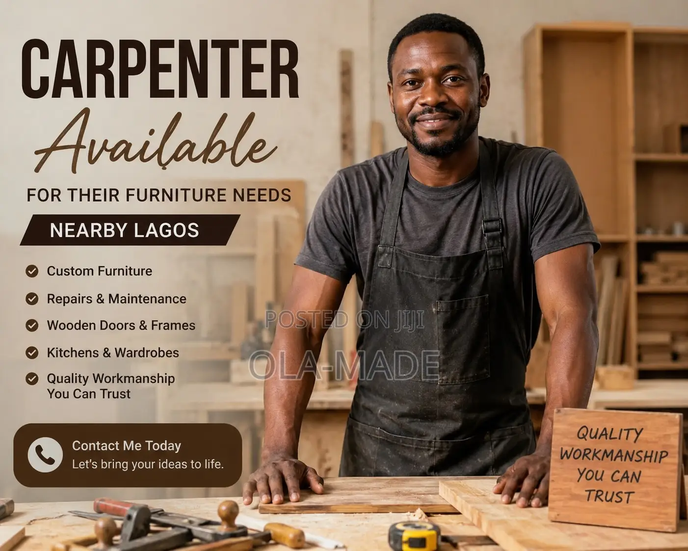 Custom Furniture Carpentry Works Near You