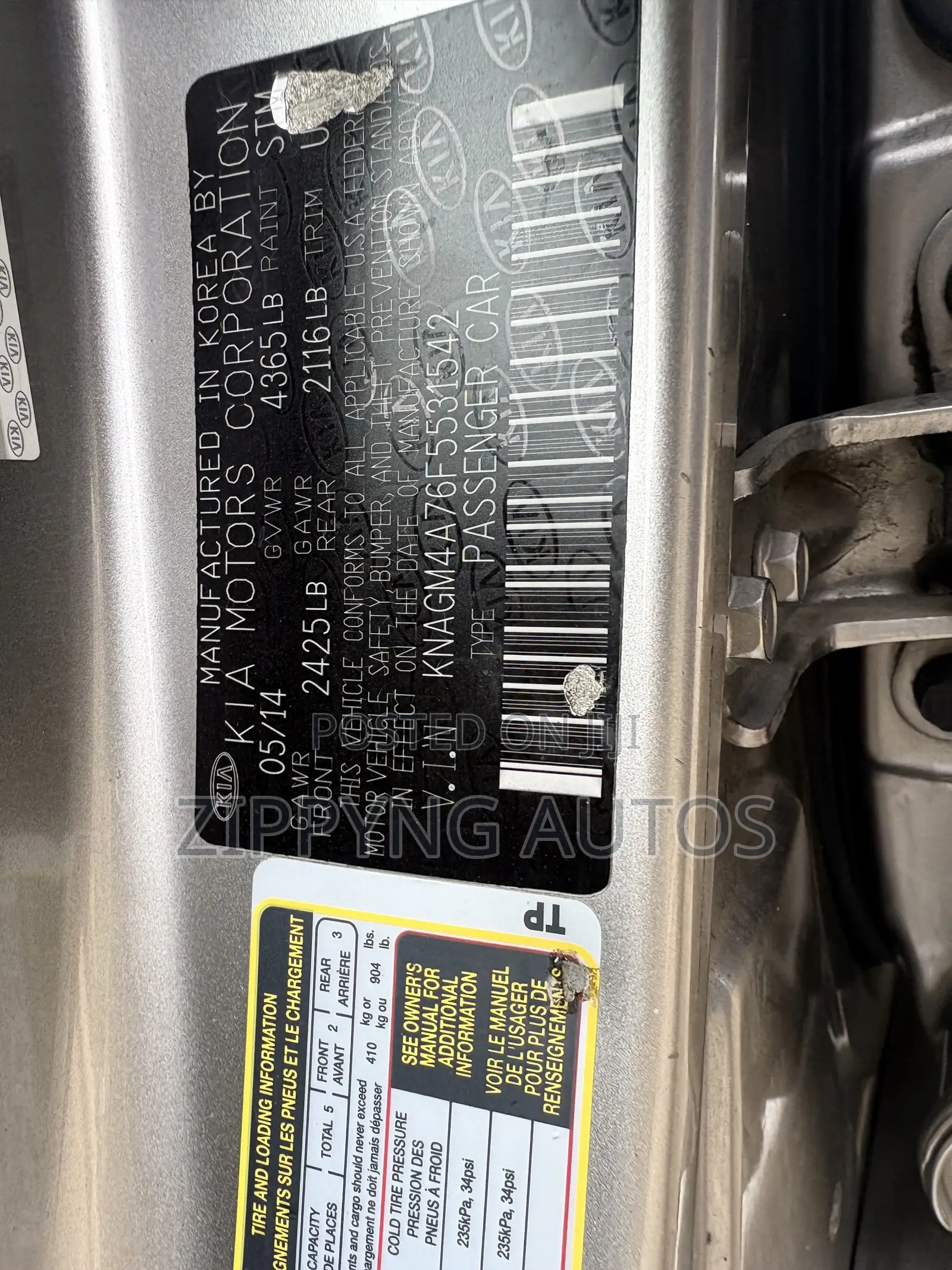 Kia Optima SX 4dr Sedan (2.0L 4cyl 6A) 2013 Gold
