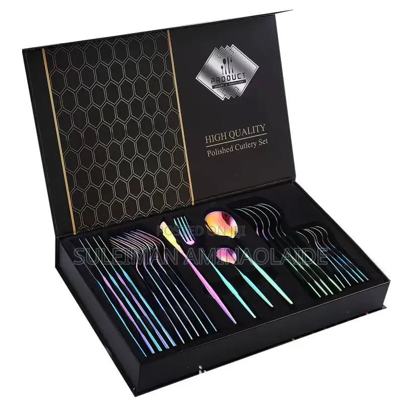 24pc Rainbow Cutlery Spoon Set