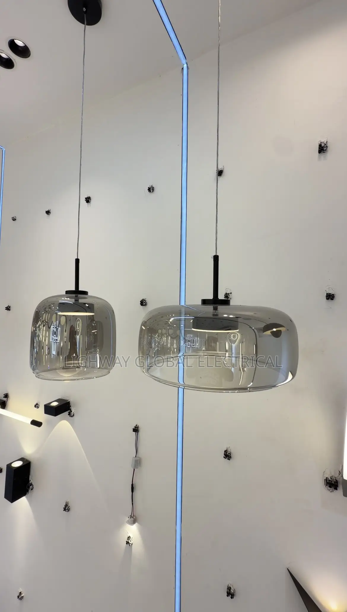 Luxury Simple Smoky Glass Pendant Light