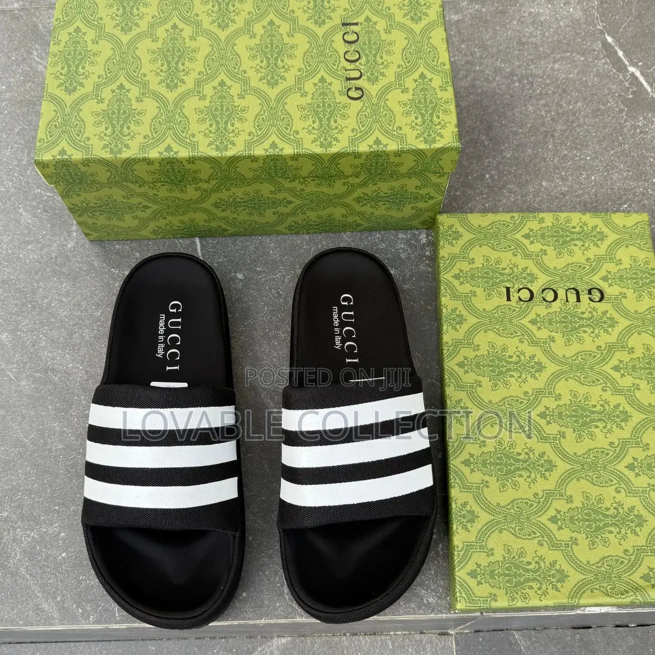 Gucci X-Stripe Casual Cushion Slides