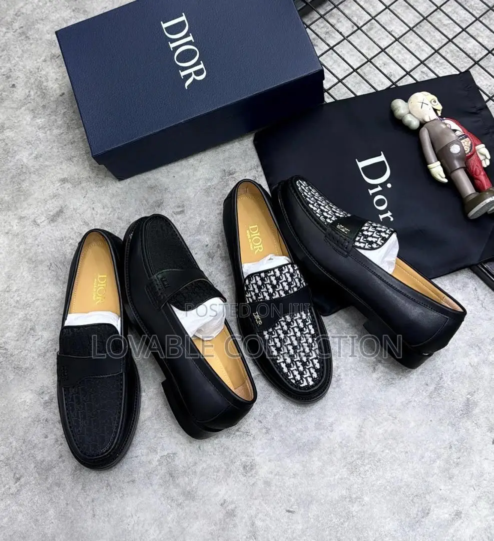 The Dior Granville Loafer in Black Calfskin Oblique Jacquard
