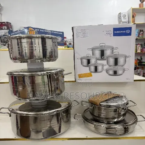 5pcs Stainless Steel Cooking Pots With Frying Pan