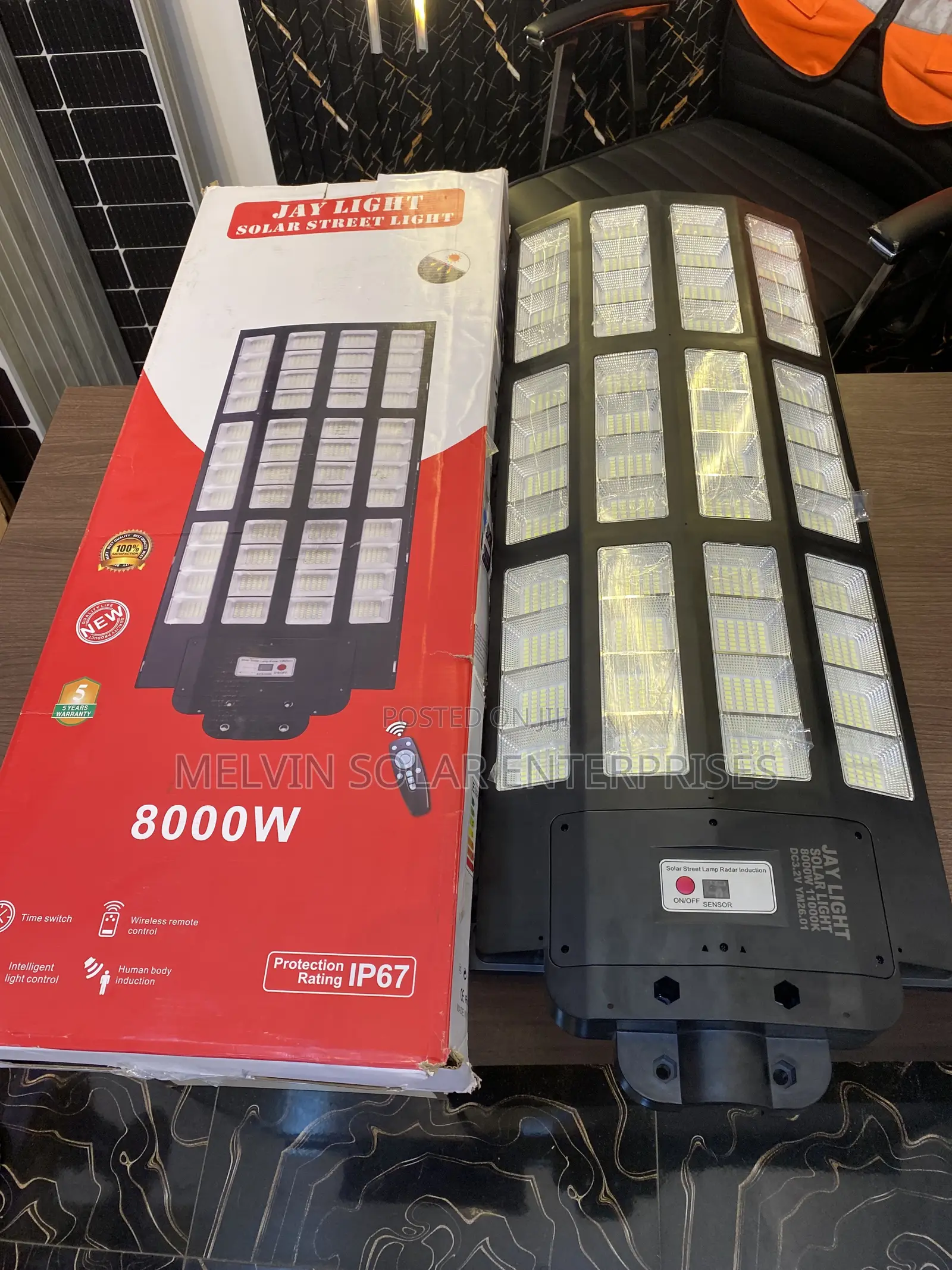 8000watts Ip67 Jaylights Solar Street Lights Available in Store Now