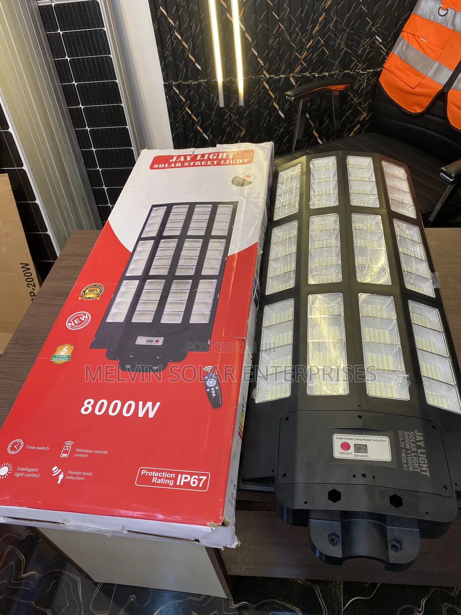 8000watts Ip67 Jaylights Solar Street Lights Available in Store Now