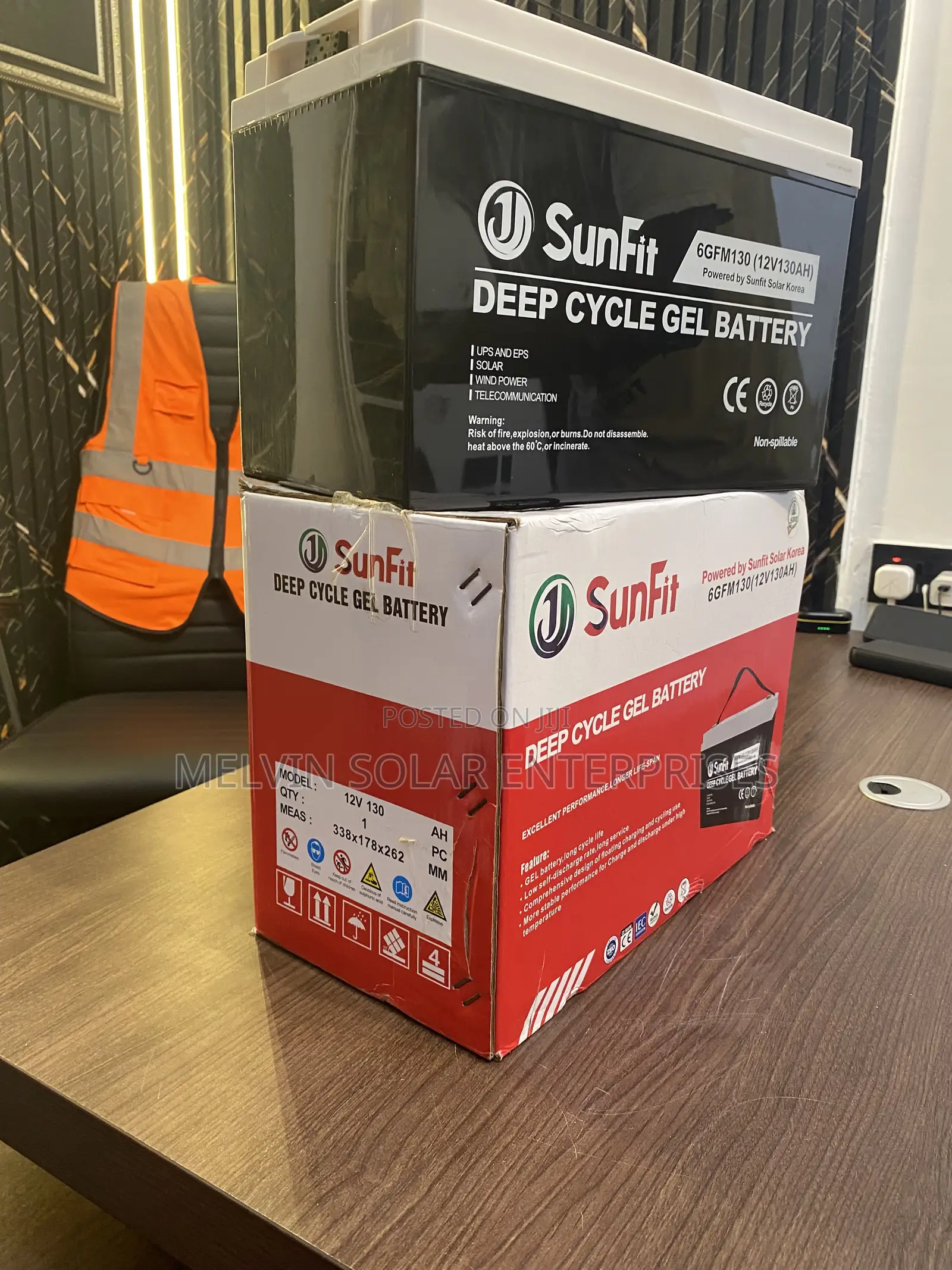 130ah 12v Sunfit Solar Dry Cell Battery Available in Store Now Dm