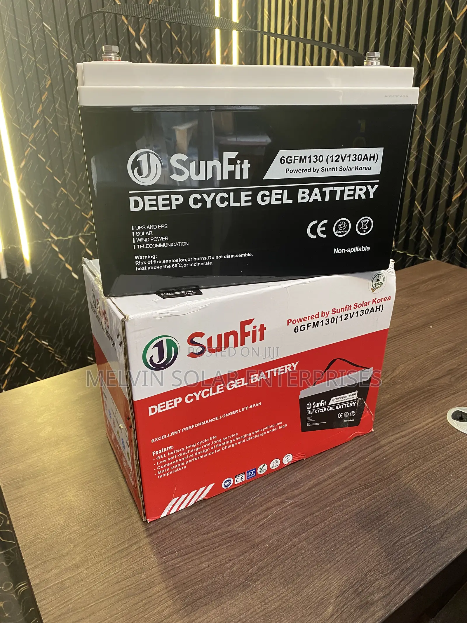 130ah 12v Sunfit Solar Dry Cell Battery Available in Store Now Dm