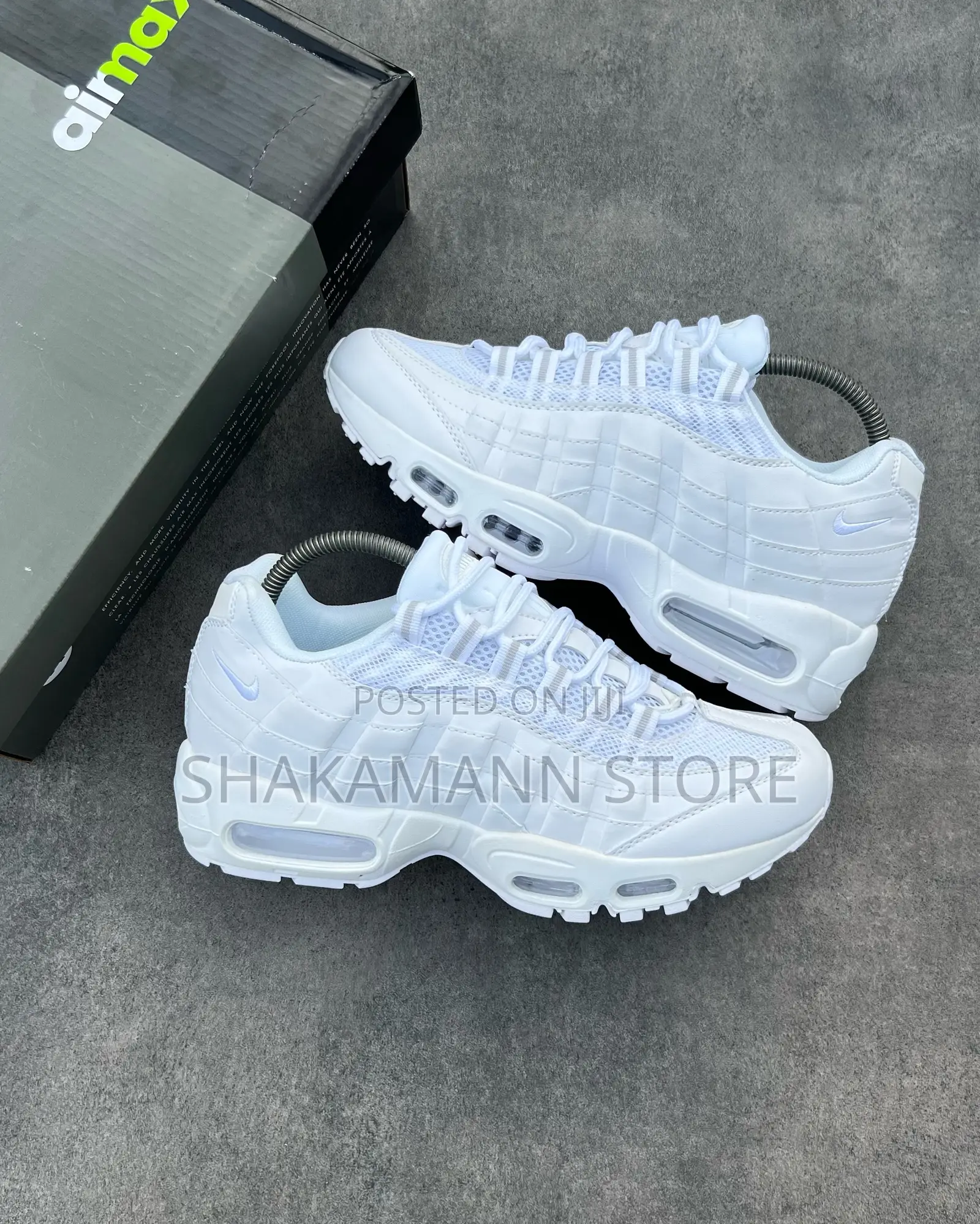 Original Air Max 95 Triple White Leather—-