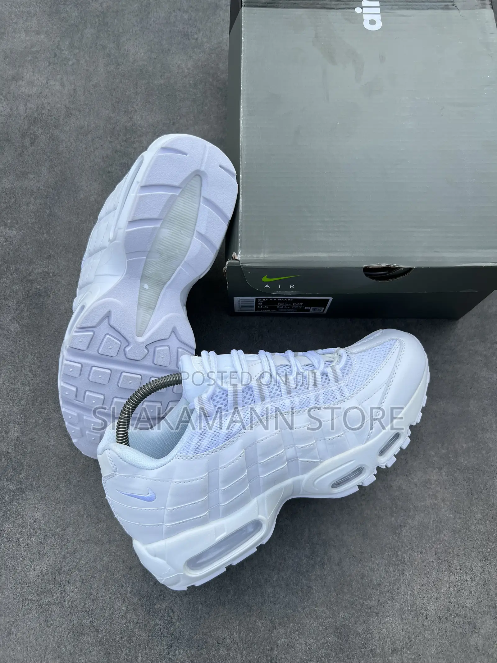 Original Air Max 95 Triple White Leather—-