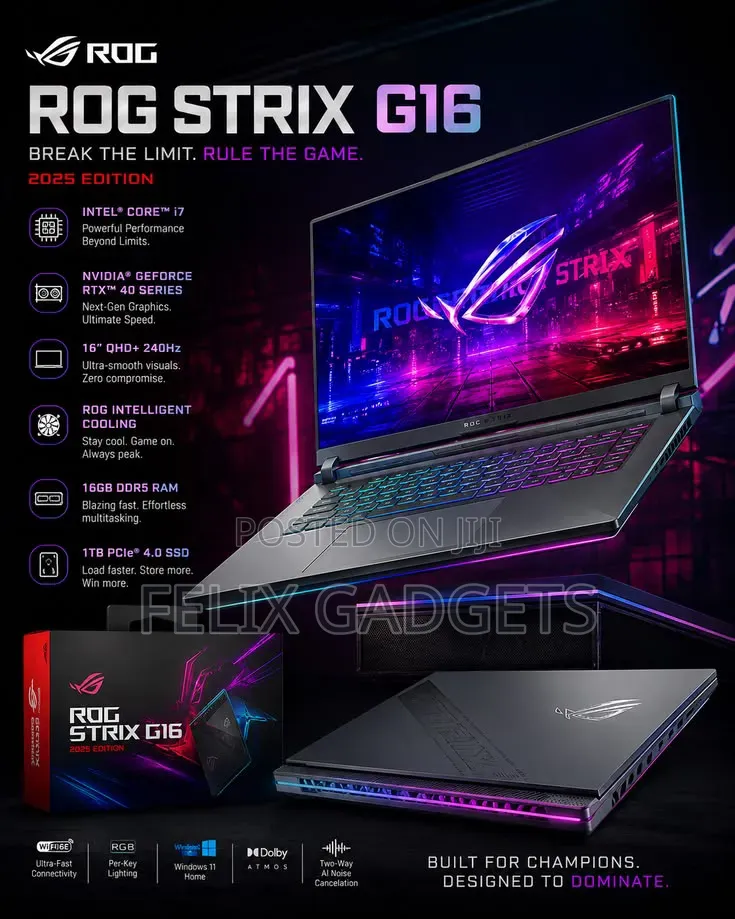 New Laptop Asus ROG Strix G16 G614 32GB AMD Ryzen 9 SSD 1T