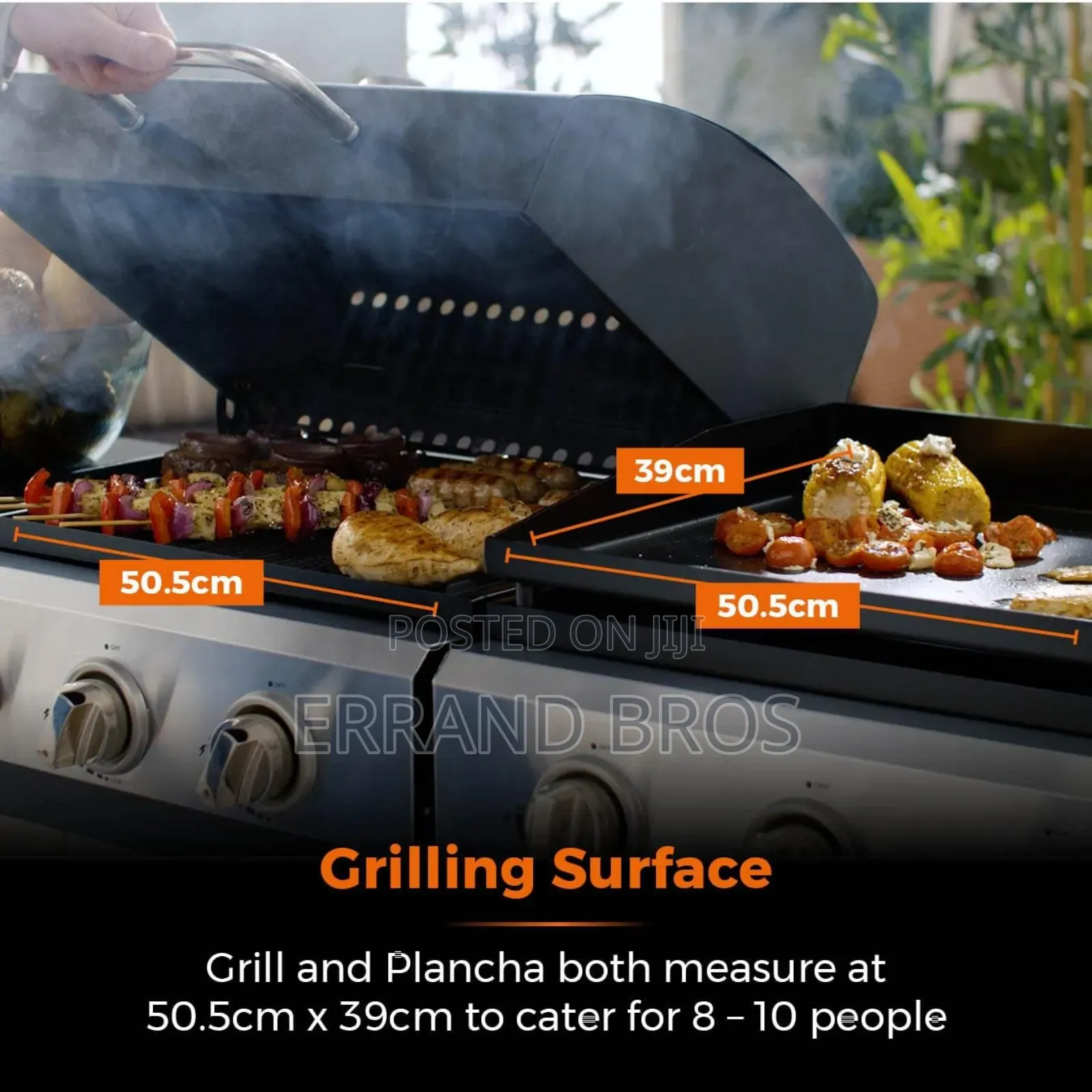 6 Burner Gas BBQ and Plancha With Precision Heat Thermometer