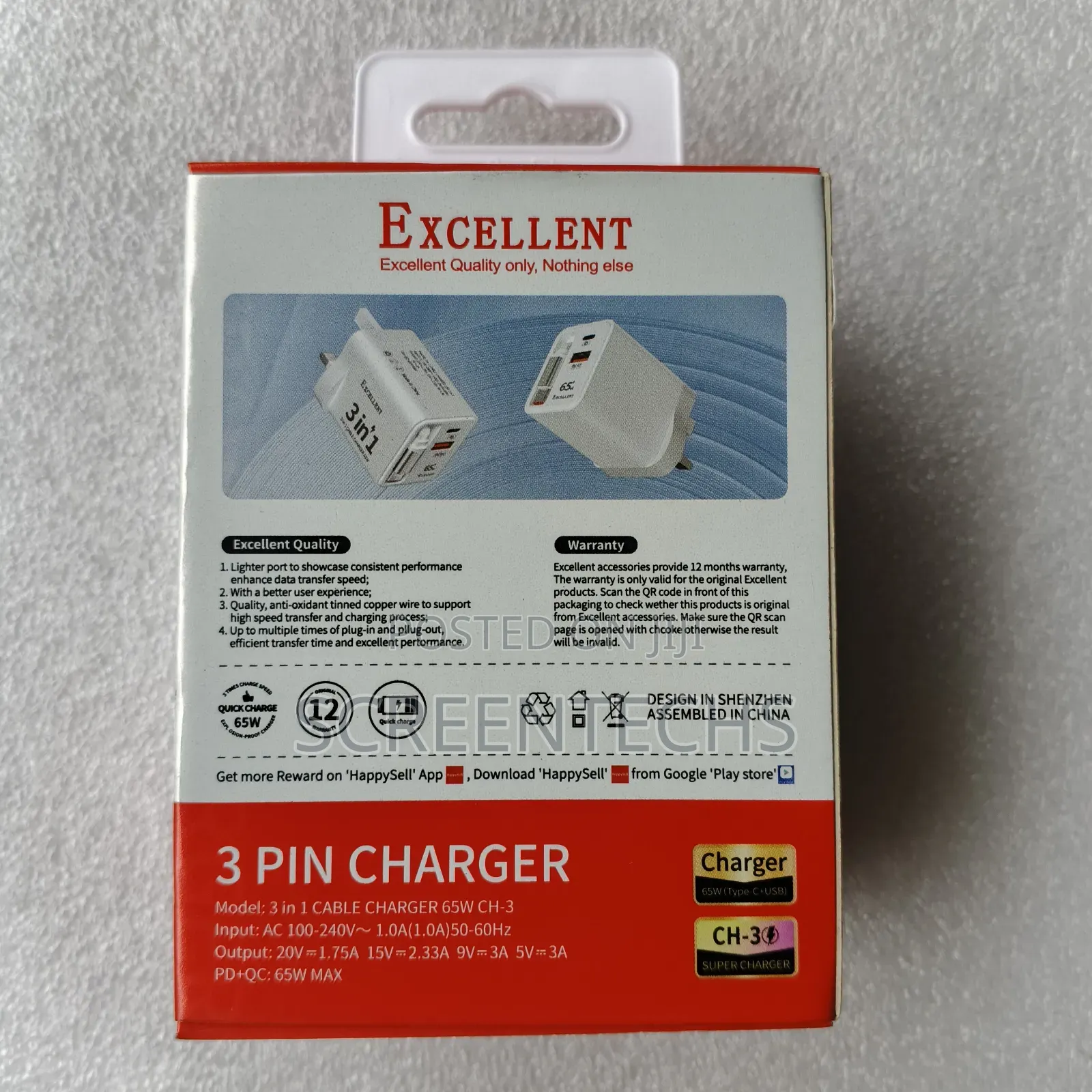 Original 30 Watts Excellent 3-in-1 Fast Chargers for Mobile Phones