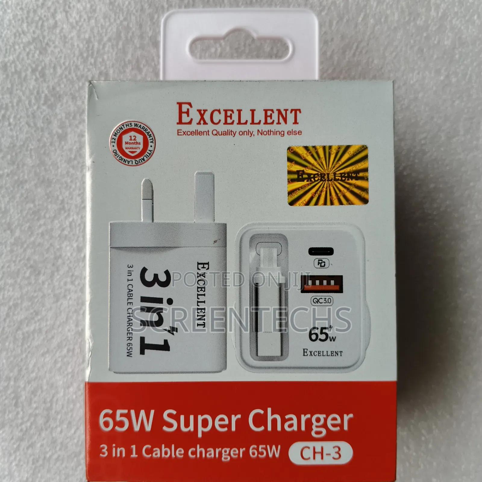 Original 30 Watts Excellent 3-in-1 Fast Chargers for Mobile Phones