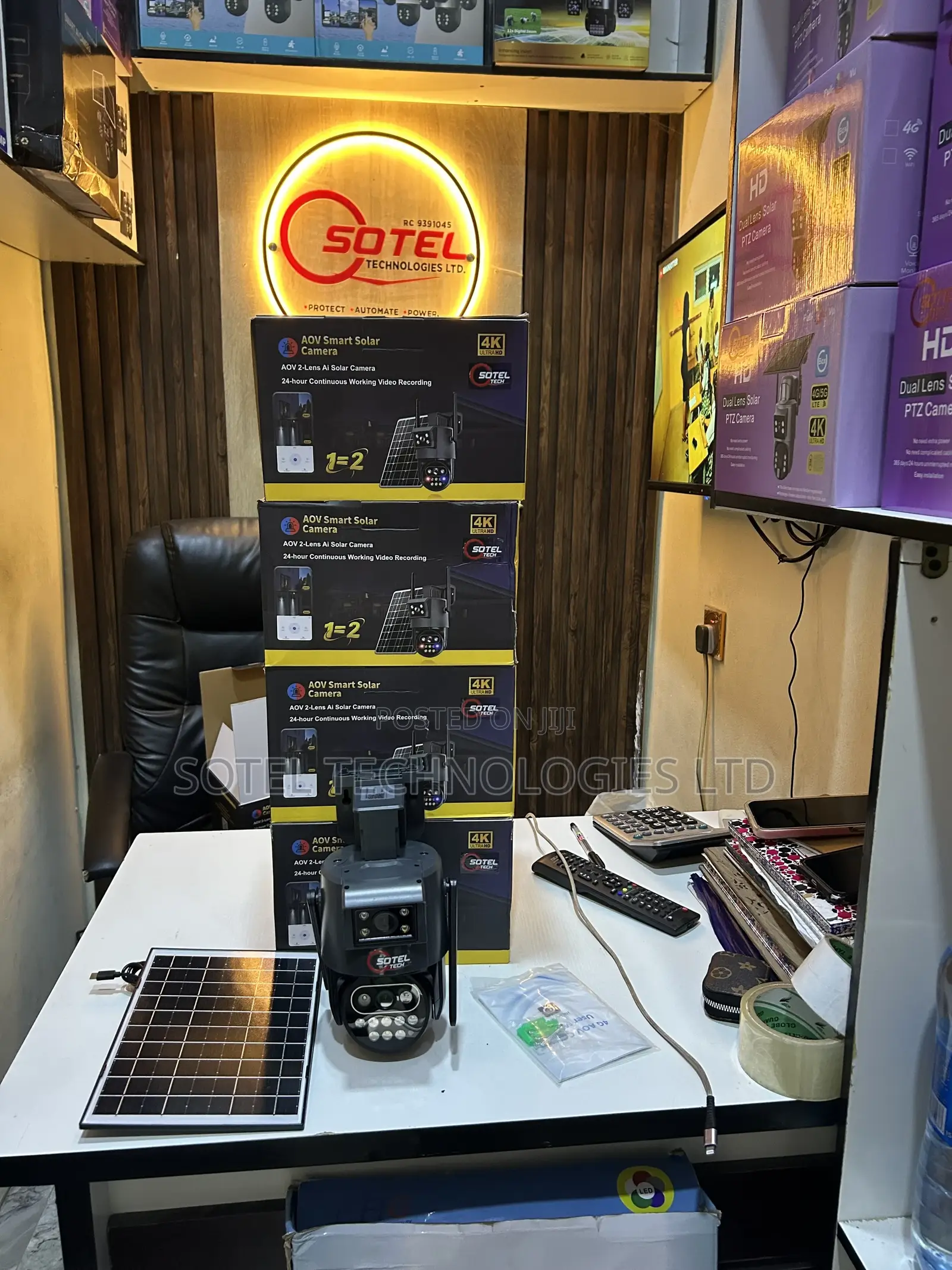 4g Aov Smart Solar PTZ Camera Ultra Hd Dual Lens| Night Vision