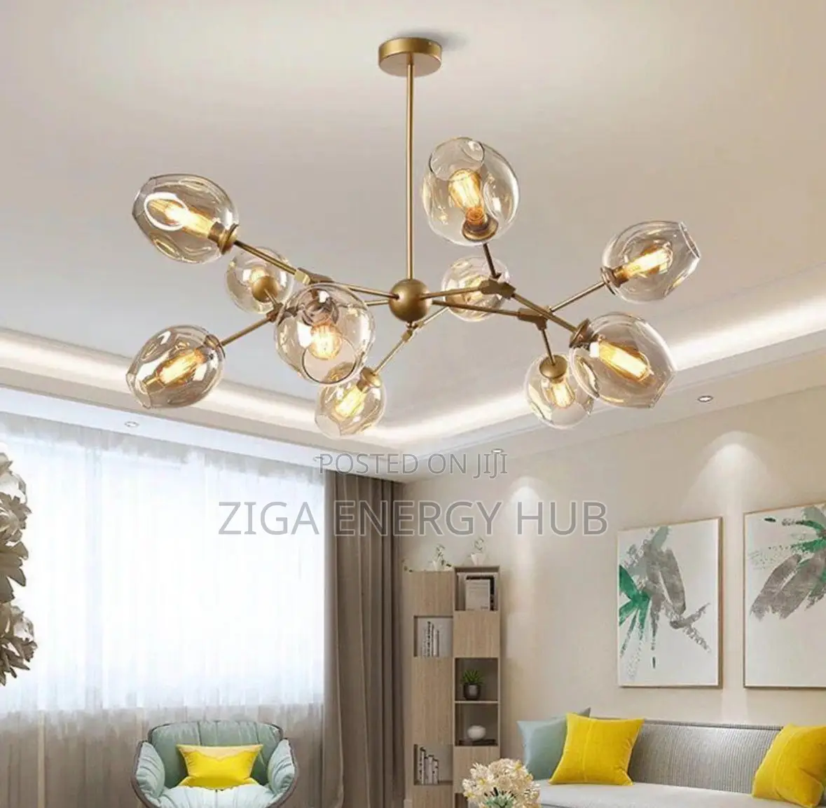 10 Hands Luxury Nordic Chandelier Gold Color