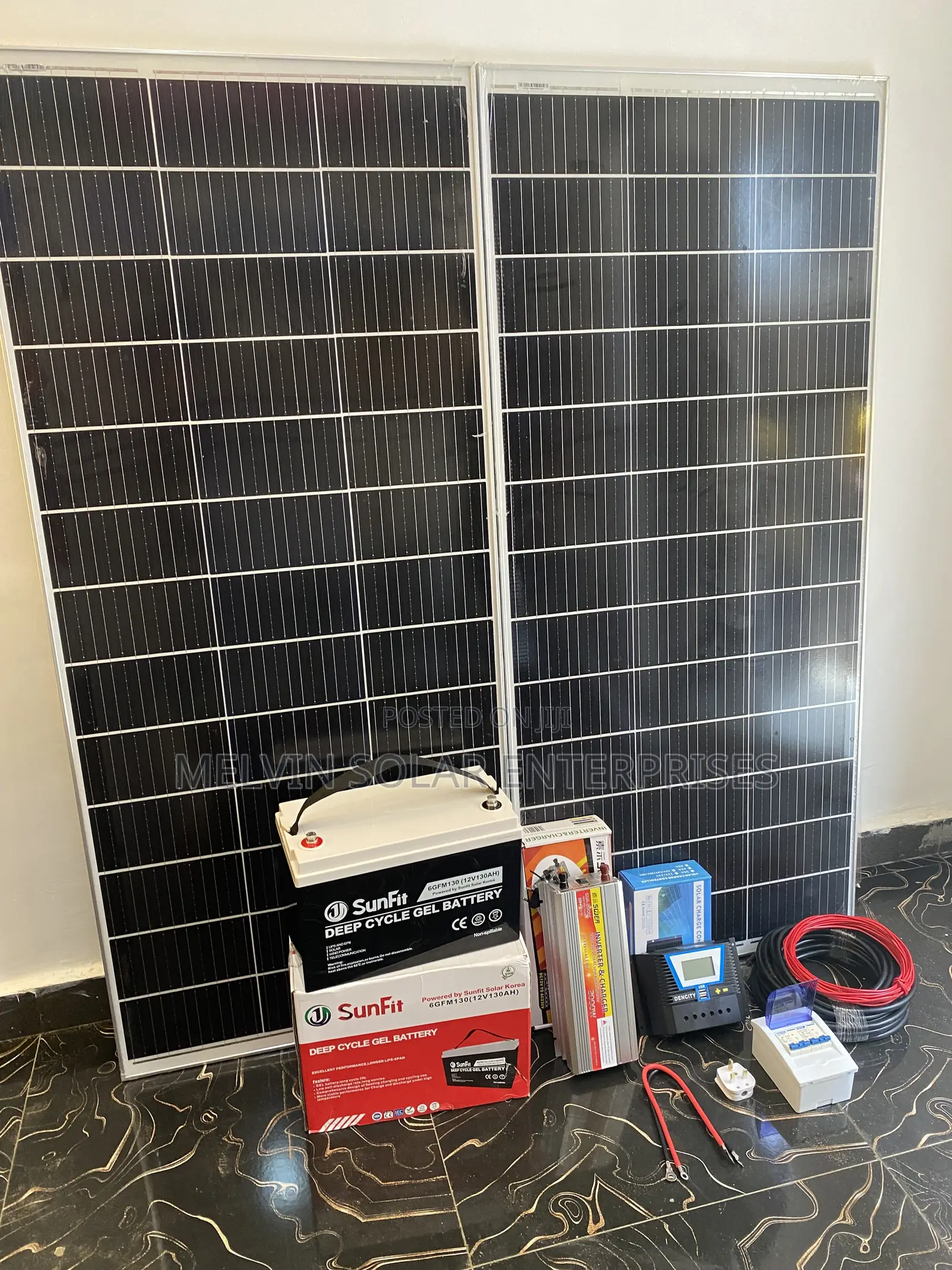 Complete Set of 2000watts Sachet Inverter/130ah 12v Dry Cell Battery.