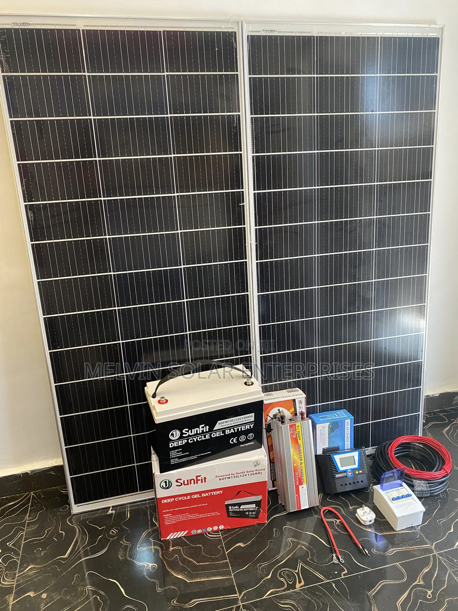 Complete Set of 2000watts Sachet Inverter/130ah 12v Dry Cell Battery.