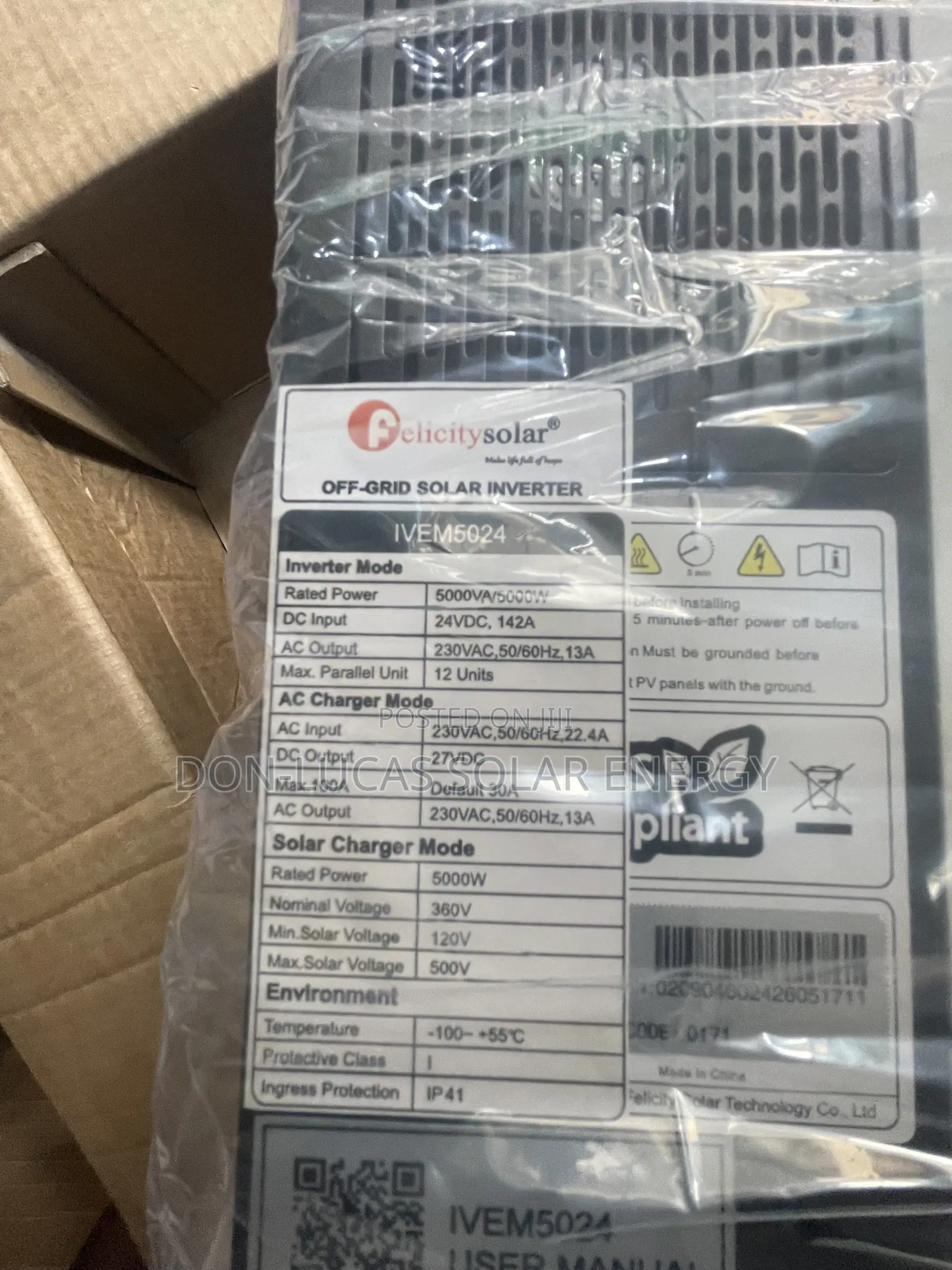 5kva Ivem 24v Felicity Solar Hybrid Inverter