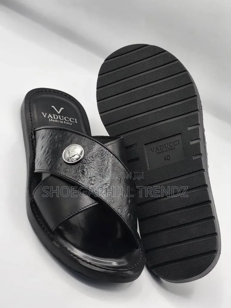 Men's Italian Leather Variety Criss Cross Slippers