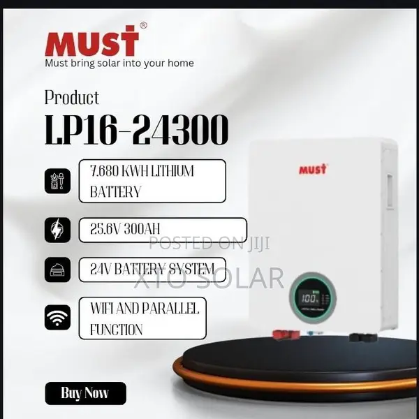 Must 7.68kwh/24v Lithium Lifepo4 Battery