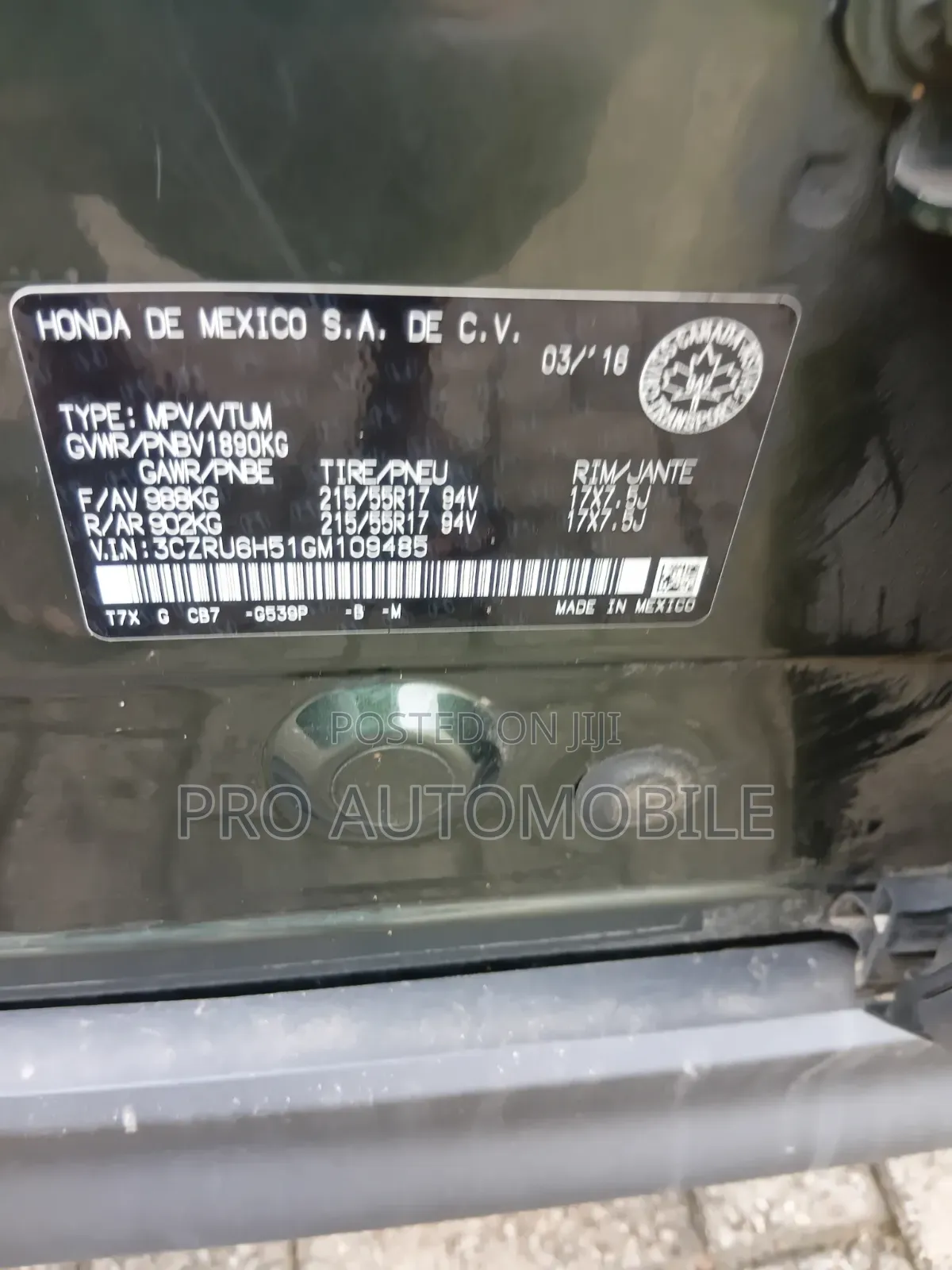 Honda HR-V 4dr SUV (1.5L 4cyl CVT) 2016 Green