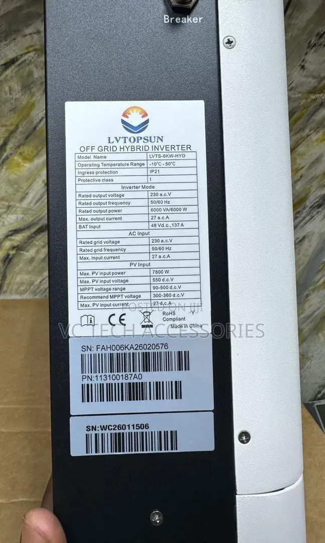 Lvtopsun 6kva Hybrid Inverter 48v