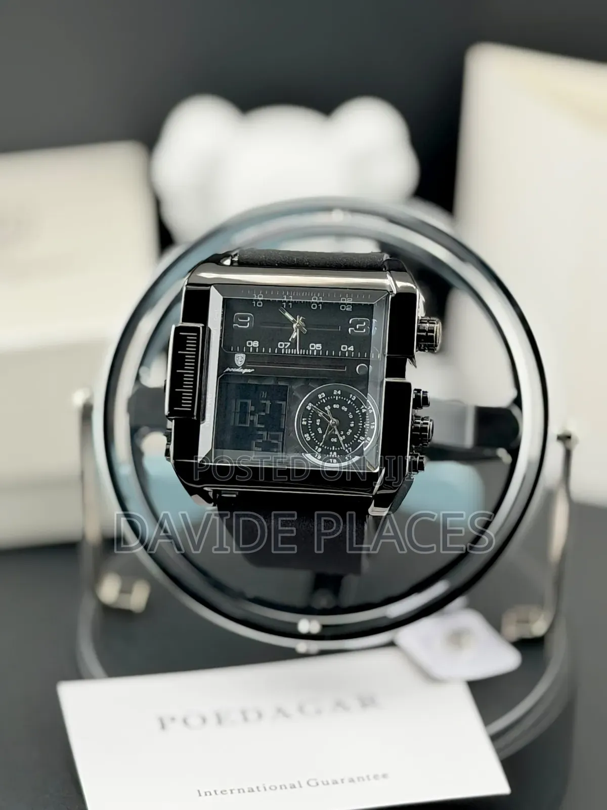 Original Poedagar Stainless Steel Head, Digital and Analogue Time Dat