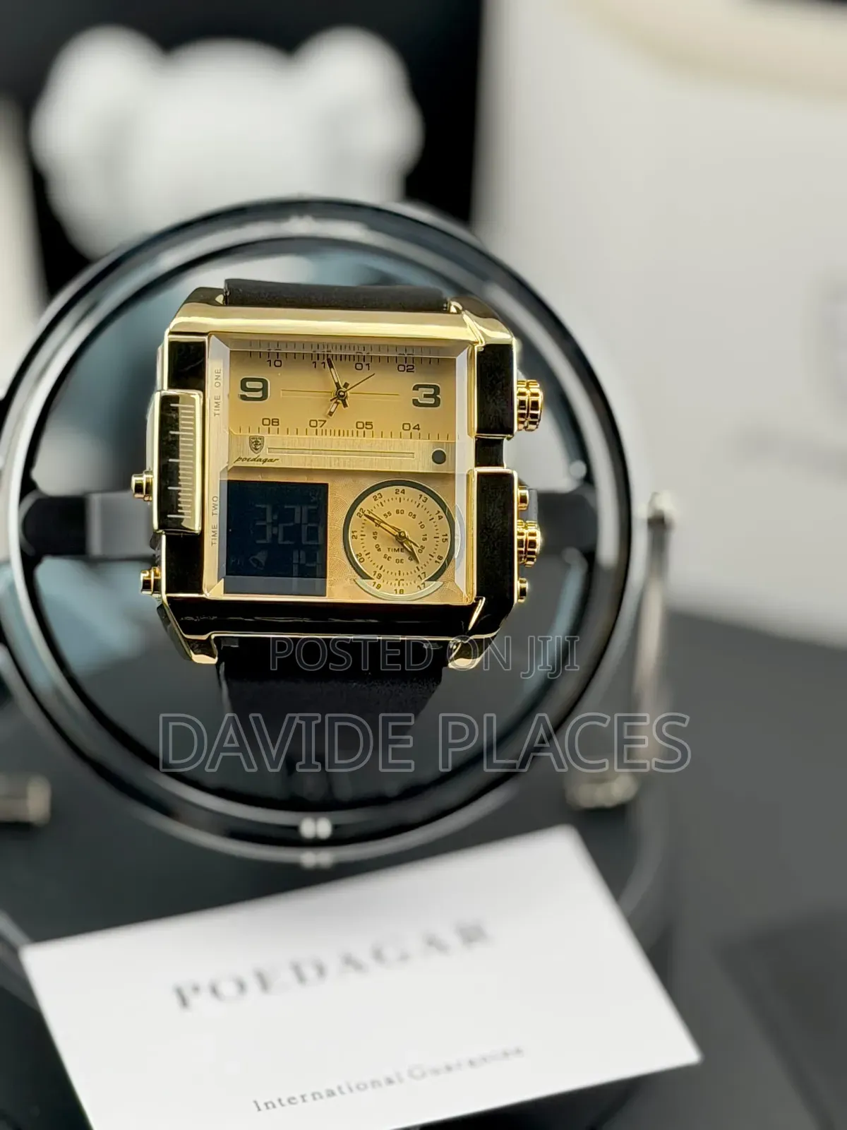 Original Poedagar Stainless Steel Head, Digital and Analogue Time Dat
