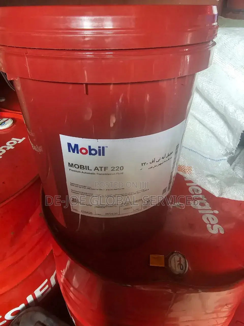 20-Liter Pail of Mobil Atf 220 Premium Automatic Transmission Fluid
